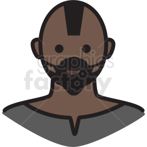 creepy black male avatar vector clipart clipart. Royalty-free icon # 409751