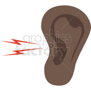 african american hearing vector icon clipart.