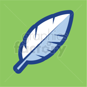 feather vector icon on green background clipart.