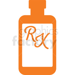 clipart - RX medication bottle no background.