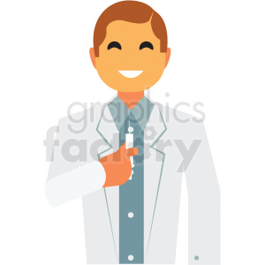 cartoon doctor flat icon vector icon clipart. Commercial use icon # 411290