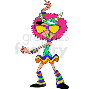 cartoon character people rave edc dance