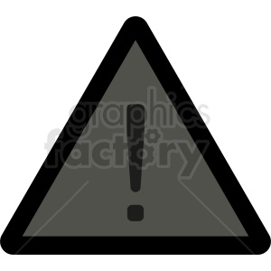 dark exclamation mark in triangle sign vector clipart .