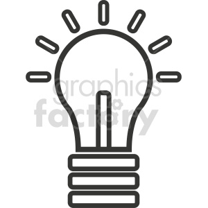 clipart - lightbulb vector icon graphic clipart 3.