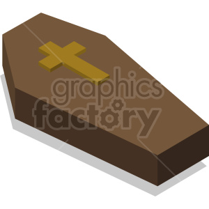 clipart - isometric casket vector icon clipart.