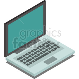 isometric laptop vector icon clipart .