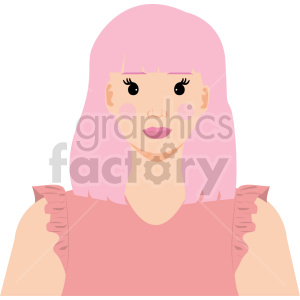 white girl vector clipart clipart. Royalty-free image # 414880