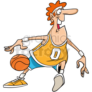 basketball sports cartoon player