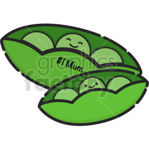 cartoon peapods clipart clipart. Commercial use image # 415119