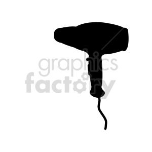 blow dryer silhouette clipart .