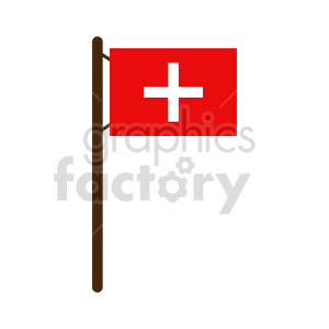 clipart - flag of Switzerland vector clipart 04.