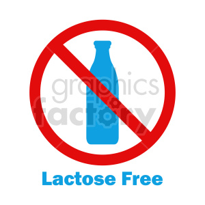 lactose free sign vector clipart .