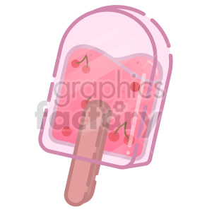 cherry ice cream vector clipart clipart. Commercial use image # 416764