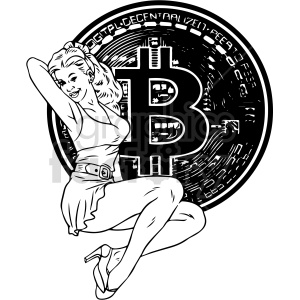 black and white bitcoin model clipart clipart. Commercial use image # 416800