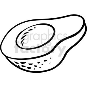 black and white cartoon avocado clipart clipart. Commercial use image # 416904