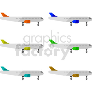airplane bundle airport isometric