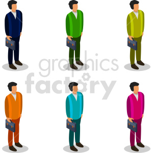 people bundle isometric vector graphic clipart.
