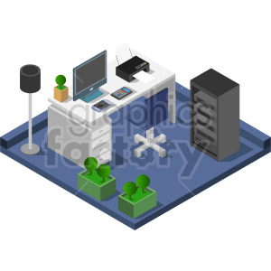 cubical isometric vector graphic clipart.