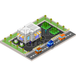 store isometric vector clipart .