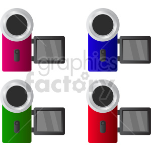 camera bundle vector graphic clipart.