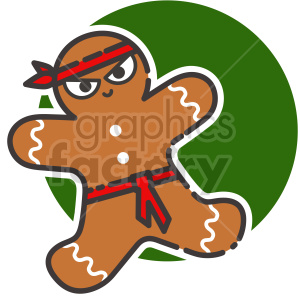 ninja bread man vector graphic clipart. Royalty-free image # 417477