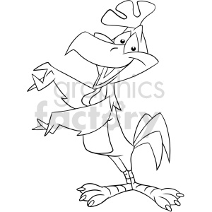 black and white cartoon chicken clipart clipart. Royalty-free image # 417677