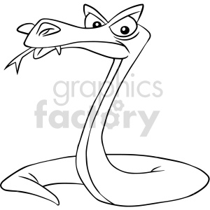 black and white cartoon snake clipart clipart. Royalty-free image # 417716