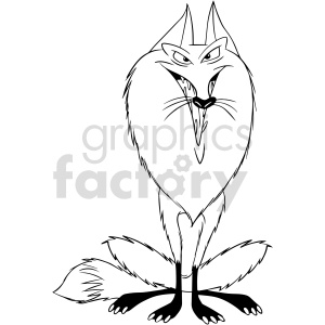 black and white cartoon wolf clipart clipart. Royalty-free image # 417737