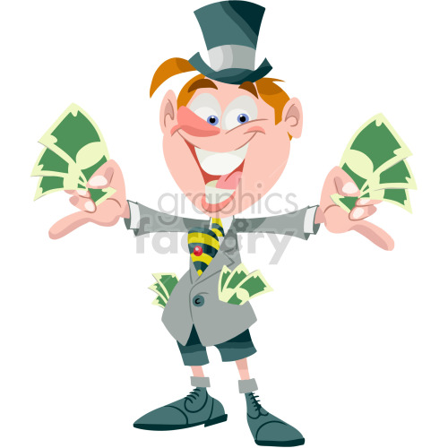 cartoon rich guy clipart clipart. Commercial use image # 417845