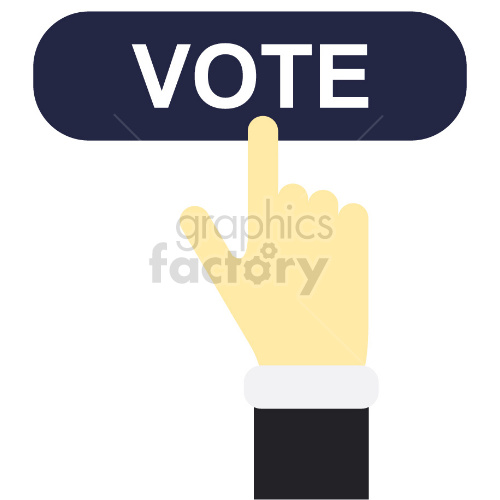 vote button vector graphic clipart.