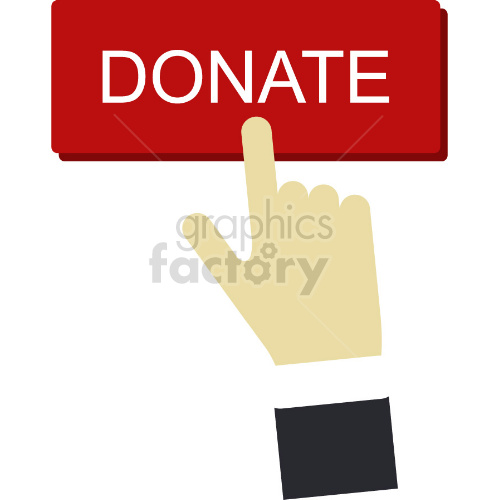 business donate button hand