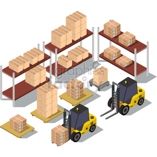 factory warehouse vector graphic clipart.