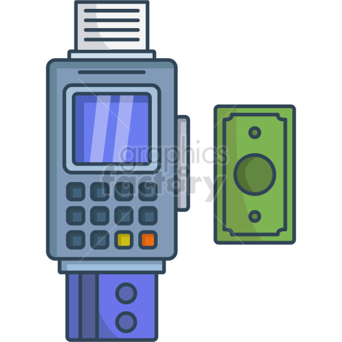 credit card payment system vector graphic clipart.