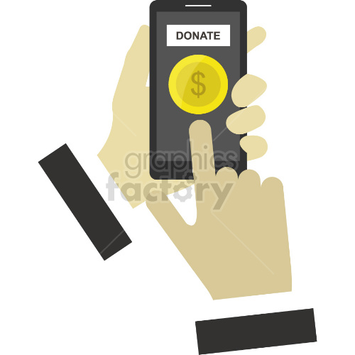 mobile donations vector graphic clipart. Commercial use image # 418388