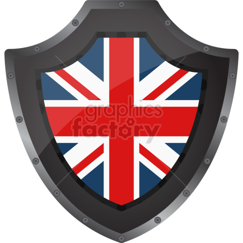 great britain shield vector graphic clipart.
