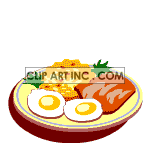 Steak and eggs with hashbrowns animation. Commercial use animation # 120158