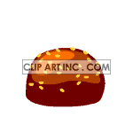 Cheese and tomatoe sandwich on a bun clipart. Commercial use image # 120162