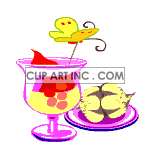   cocktail butterfly butterflies beverage drink snake dessert  food012.gif Animations 2D Food 