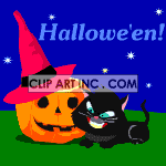   halloween cat cats kitten kittens pumpkin pumpkins  0_Halloween024.gif Animations 2D Holidays Halloween 
