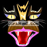 Animated scary cat clipart. Commercial use image # 120524