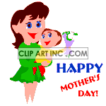 holding child mom mommy mothers day mother family  0_Mothers007.gif Animations 2D Holidays Mothers Day flowers happy love green dress 