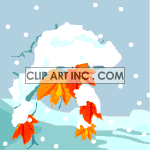 snowfall_tree_leaves001aa animation. Royalty-free animation # 121112