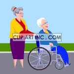   disabled handicap wheelchair walking Animations 2D People Disabled 