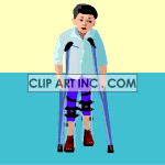 disabled_children_walk001aa clipart. Royalty-free image # 121796