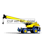 animated yellow crane clipart. Royalty-free image # 123460