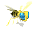 animated wasp buzzing animation. Royalty-free animation # 123586