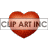 A beating red heart, with a letter z fading in and out.