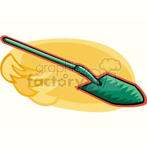 Large solid green spade clipart. Commercial use image # 128697