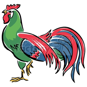  rooster roosters chicken chickens   Anmls062C Clip Art Animals 