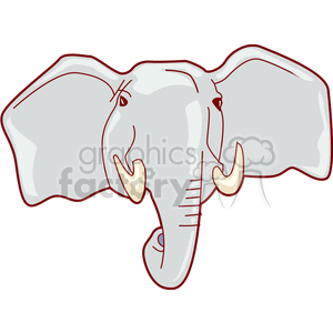 elephant's face clipart.